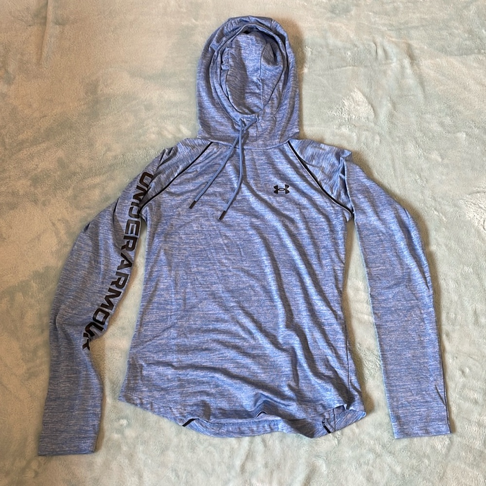 Under Armour Women’s Long Sleeve Performance Tee Hoodie Blue Size XS